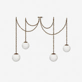 Catenelle Alabaster Swag Pendant Light