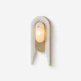 Alabaster Stacked Oval Wall Sconce