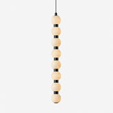 Linear Orbique Alabaster Bead Pendant Light
