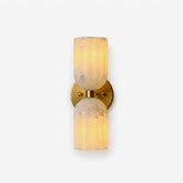 Elvara Twin Alabaster Pillar Wall Light
