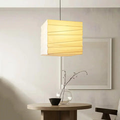 Kanso Square Rice Paper Pendant Light