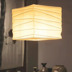 Kanso Square Rice Paper Pendant Light
