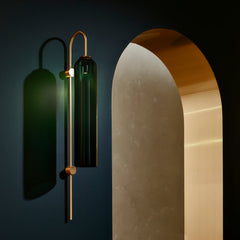 Caelora Arc Glass Wall Sconce