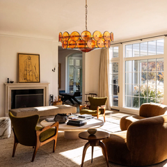 Avelora Cast Glass Disc Chandelier