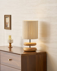 Cairn Stacked Wood Table Lamp