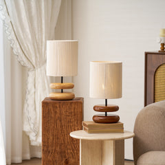 Cairn Stacked Wood Table Lamp