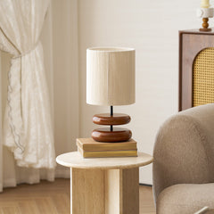 Cairn Stacked Wood Table Lamp