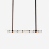 Cavellia Alabaster Leather Linear Chandelier
