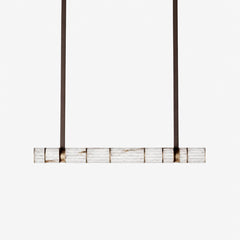 Cavellia Alabaster Leather Linear Chandelier