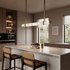 Cavellia Alabaster Leather Linear Chandelier