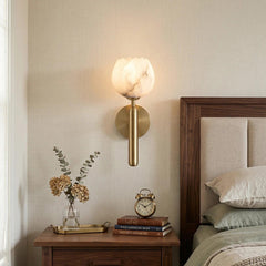 Elowen Alabaster Blossom Wall Sconce