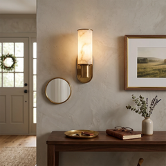 Elvara Alabaster Column Wall Sconce