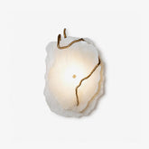 Irregular Alabaster Brass Wall Lamp