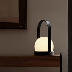 Lunara Arc Glass Rechargeable Table Lamp