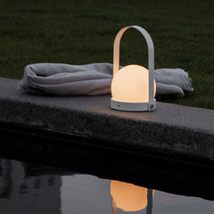 Lunara Arc Glass Rechargeable Table Lamp