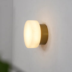 Lunara Alabaster Disc Wall Sconce