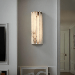 Lunavelle Ribbed Alabaster Wall Light