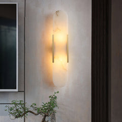 Melange Elongated Alabaster Wall Lamp
