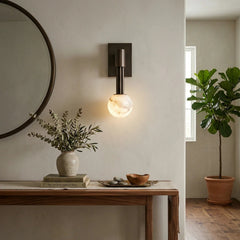 Obra Spherical Alabaster Wall Lamp