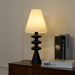 Ondelle Carved Wood Table Lamp