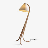 Orellis Curved Wood Floor Lamp
