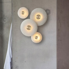 Orlena Alabaster Disc Wall Light