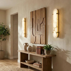 Ovelle Alabaster Halo Wall Sconce
