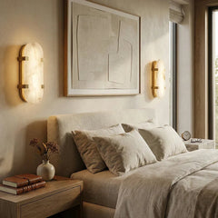 Ovelle Alabaster Halo Wall Sconce