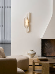 Sculpted Alabaster Wall Sconce