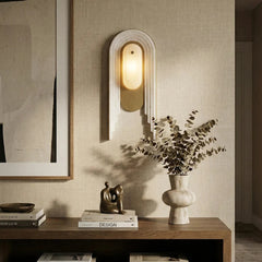Seraphine Layered Alabaster Arch Sconce