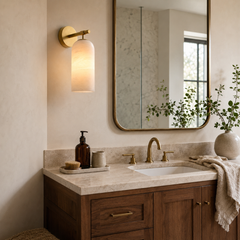 Solenne Alabaster Column Wall Sconce