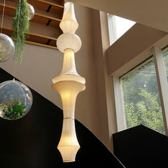 Tsuraya Tall Washi Paper Pendant Light