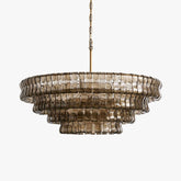 Ghiaccio Layered Glass Chandelier