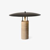 Solara Travertine Halo Table Lamp