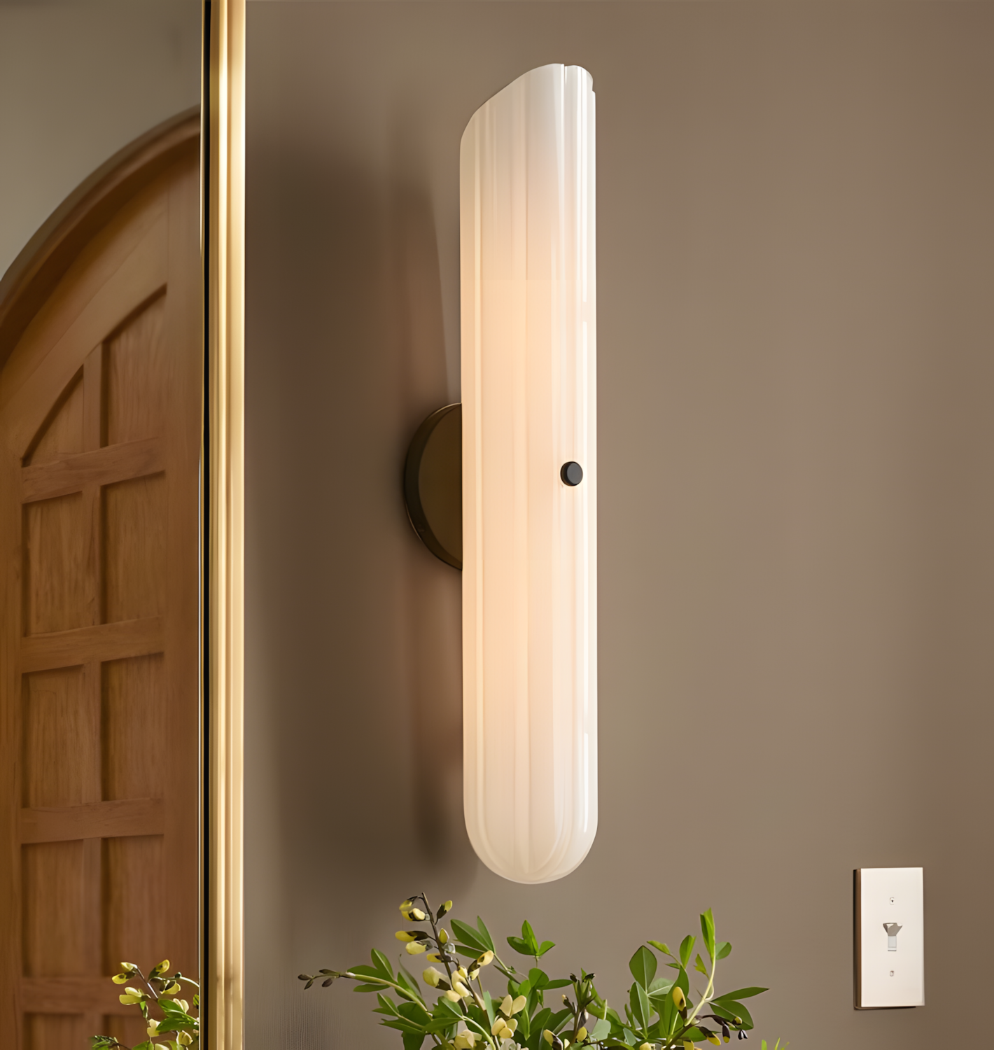 Liora Fluted Glass Wall Sconce