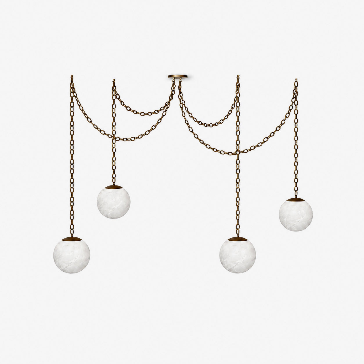 Catenelle Alabaster Swag Pendant Light