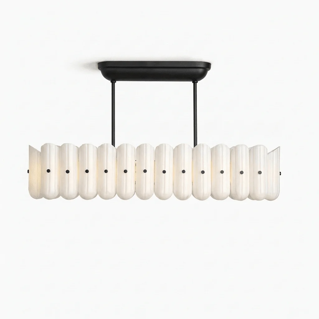Liora Linear Fluted Glass Island Chandelier