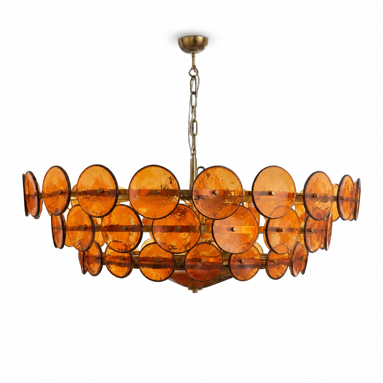 Avelora Cast Glass Disc Chandelier