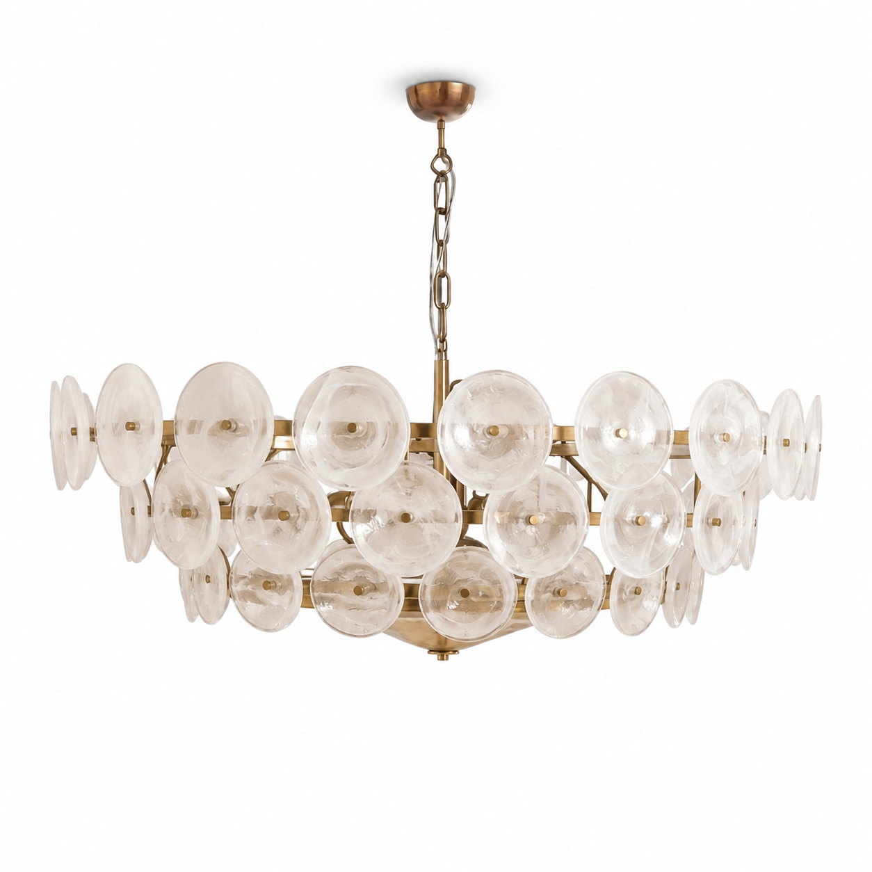 Avelora Cast Glass Disc Chandelier