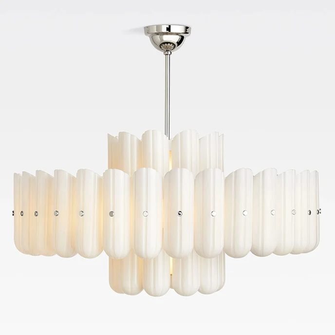 Liora Layered Fluted Glass Chandelier