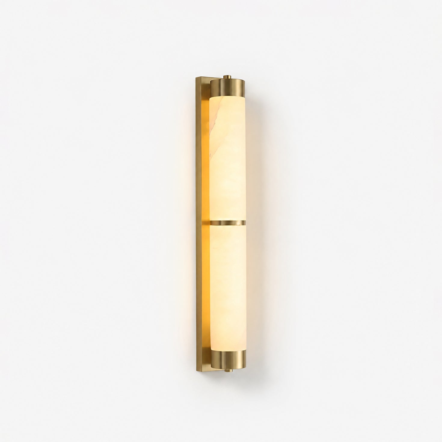 Calista Linear Alabaster Brass Sconce