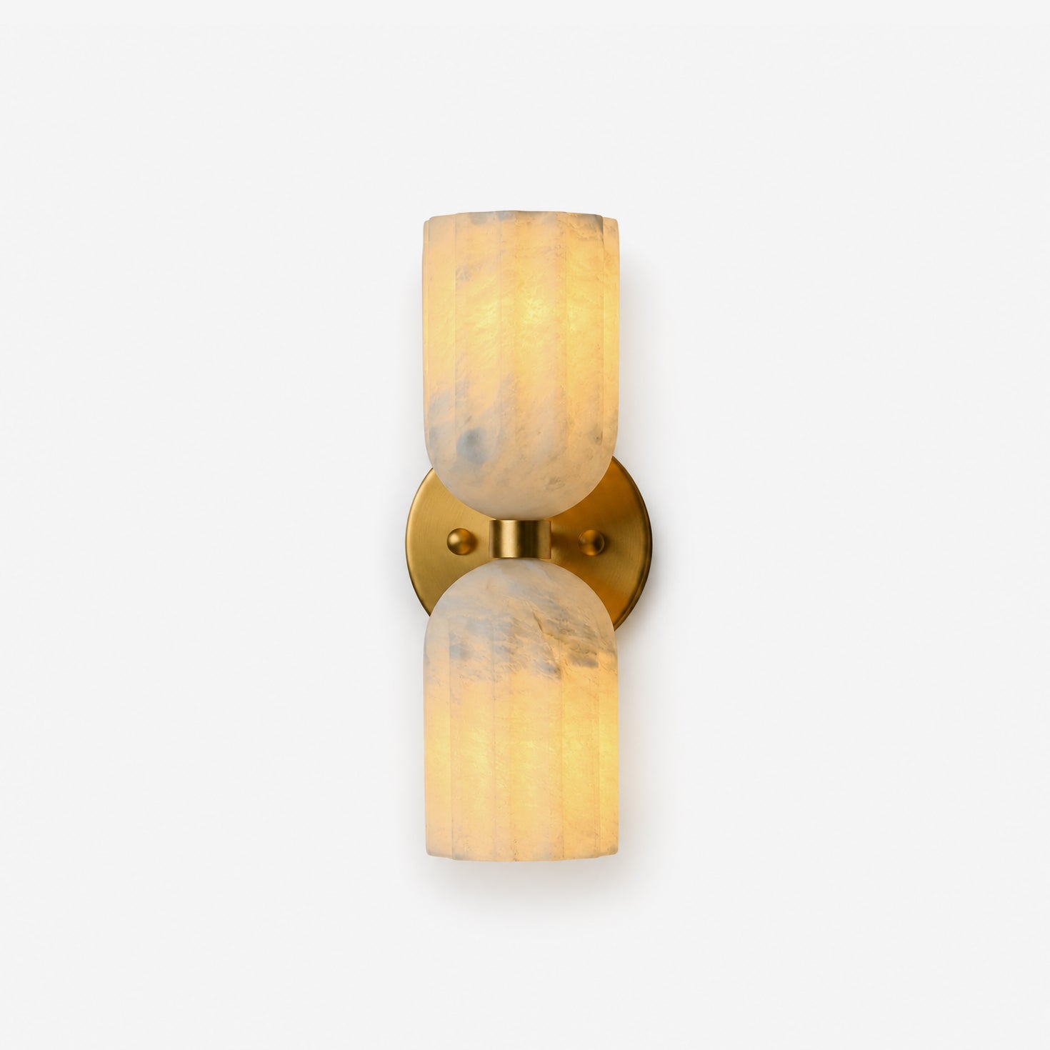 Elvara Twin Alabaster Pillar Wall Light
