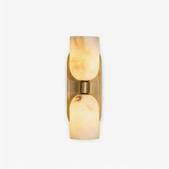 Solenne Alabaster Twin Beam Wall Sconce