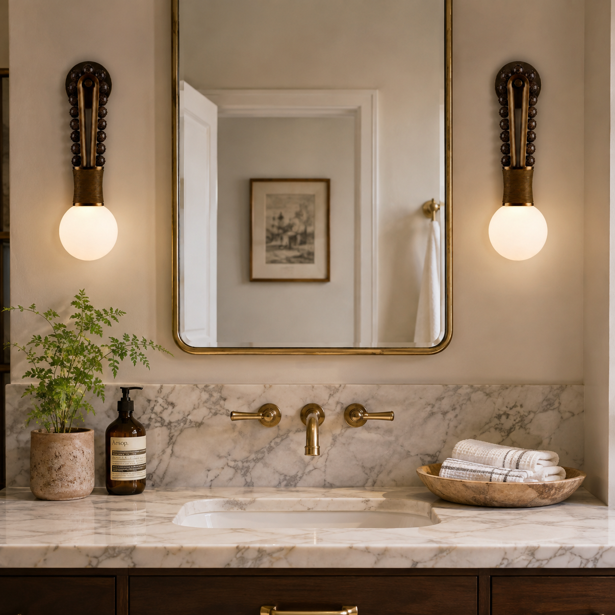Loop Marble Wall Sconce