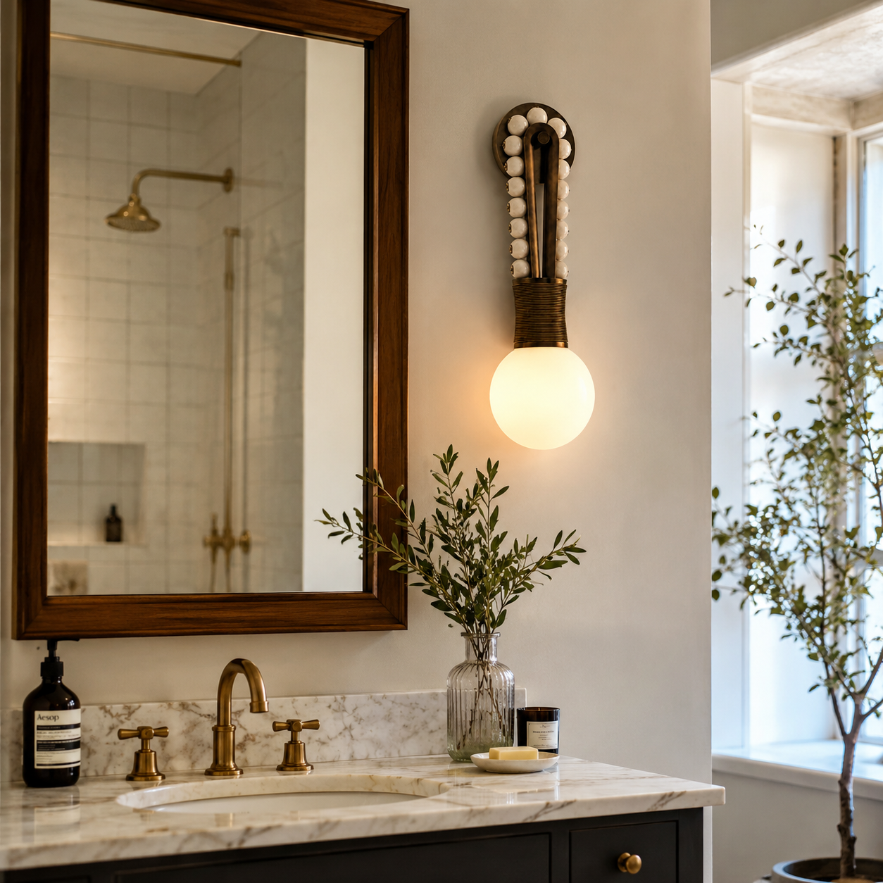 Loop Marble Wall Sconce
