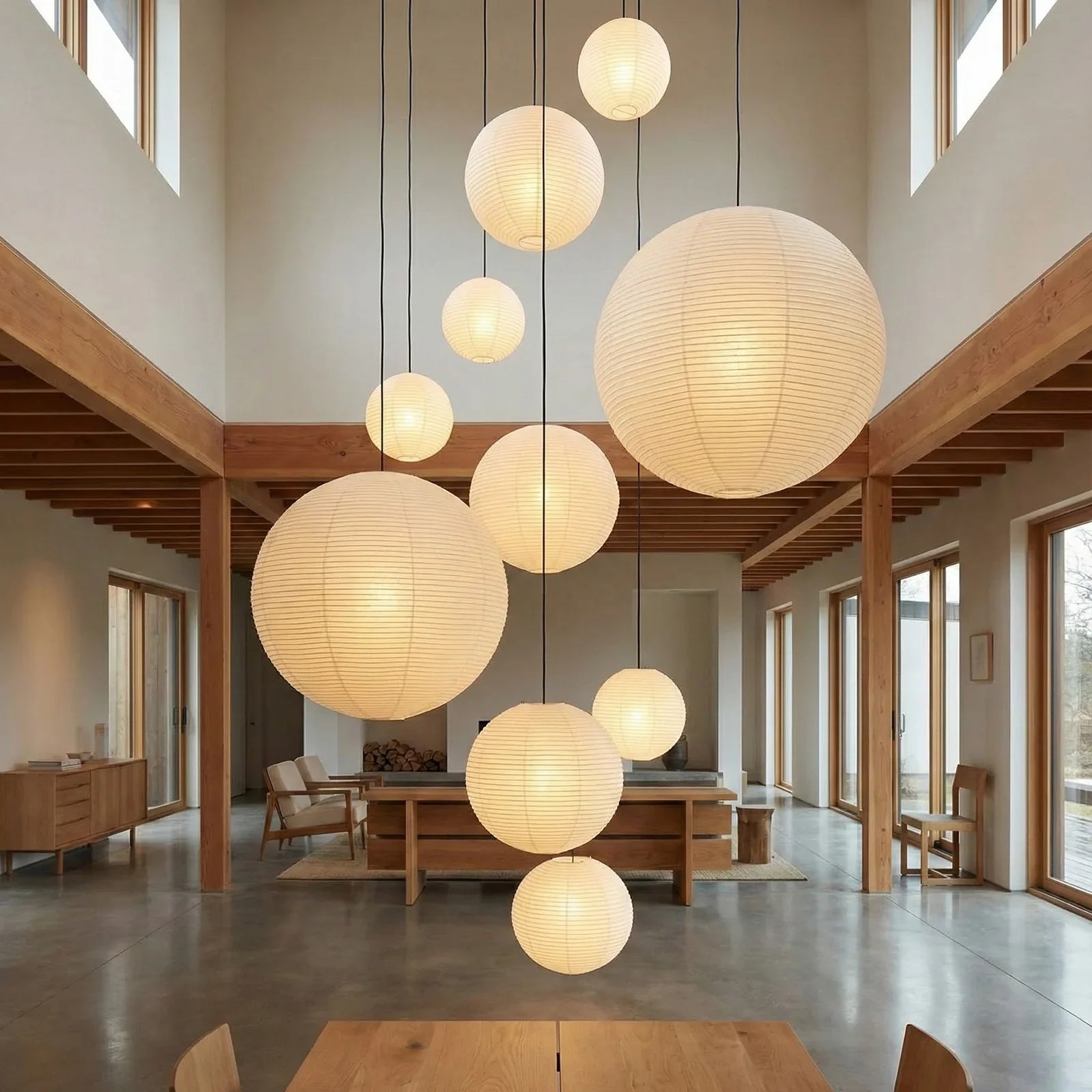 Suspension globe en papier Nuvora