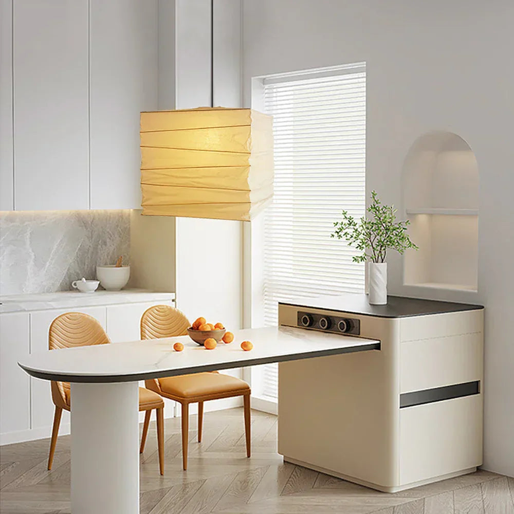 Kanso Square Rice Paper Pendant Light