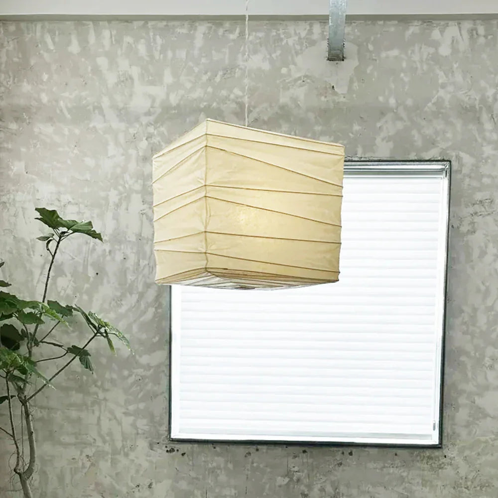 Kanso Square Rice Paper Pendant Light