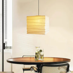 Kanso Square Rice Paper Pendant Light