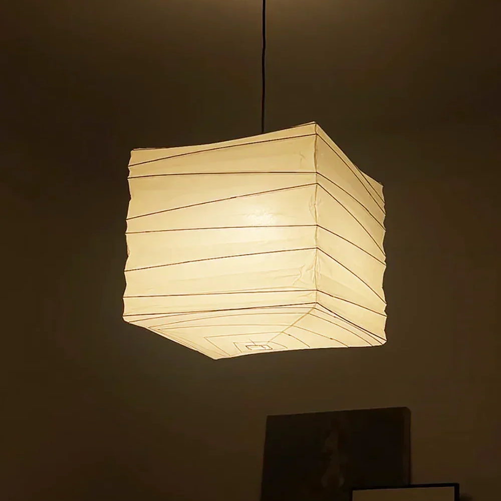 Kanso Square Rice Paper Pendant Light